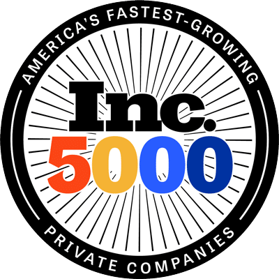 Inc. 5000 - America's Fastest-Growing Private Companies. Color logo.