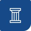 Blue-pillar - Imperial Imaging Technology Icon of a white classical column on a blue rounded-square background