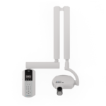 Dental cbct imaging device with two vertical support arms and a horizontal head assembly used for dental radiography